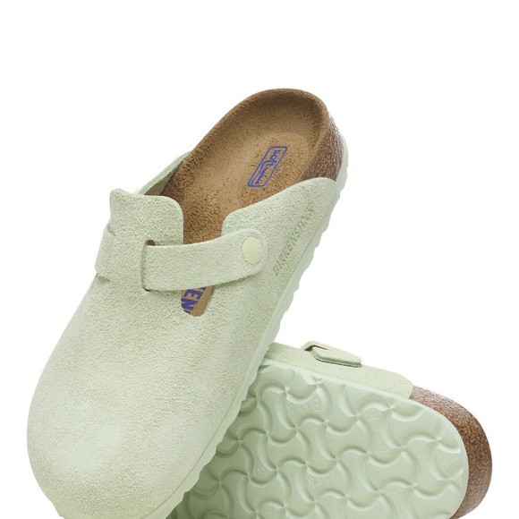 Birkenstock Shoes - Birkenstock Boston Suede Clog Lime color Size 38 (woman’s 7-8) NWT